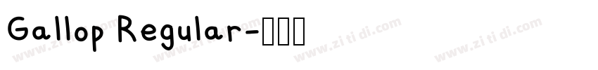Gallop Regular字体转换